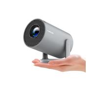 Proyector Portátil con Android 11, Mini Proyector 4k 1080P Full HD Soporte 200ANSI 8000L, Videoproyector WiFi 5G BT 5.4, Cine Projector 180 ° Se Puede Girar para TV Stick (Gris)