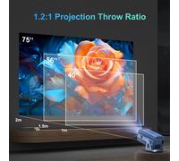 Proyector portátil con WiFi 6, Bluetooth, 4K, HD, para cine en casa, reuniones, vídeo, películas, exteriores, enchufe del Reino Unido.
