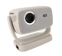Proyector Portátil de Enfoque Automático, WiFi Bluetooth 1080P FHD 4K Proyector Giratorio de 180°, Corrección Automática, Proyector de Películas de Pared para TV Stick Phone HDMI