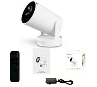 Proyector portátil Home HD 2000:1 contraste, resolución nativa: 1280 × 720P, soporte para decodificación 4K y 1080P, 300 lúmenes ANSI, ideal para el hogar/dormitorio y películas al aire libre.