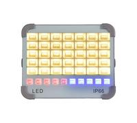 Proyector portátil, luz de seguridad portátil - Linterna de trabajo con energía solar, proyector LED de 20 W - Linterna de camping luz diurna, 4 modos de iluminación, para callejón, tienda, a