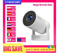 Proyector Portátil con Android 11, Mini Proyector 4k 1080P Full HD Soporte 200ANSI 8000L, Videoproyector WiFi 5G BT 5.0, Cine Proyector 180 ° Se Puede Girar para TV Stick