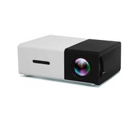Proyector Portatil Mini Bluetooth, YG300 Mini Proyector Portátil para Movil, Soporta 1080p Full HD, Regalo Navidad Infantil, Recargable, Compatible USB/HDMI/SD/AV Proyector para Exteriores,Negro