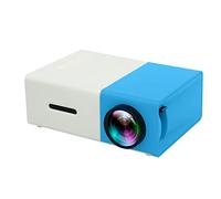 Proyector Portatil Mini Bluetooth, YG300 Mini Proyector Portátil para Movil, Soporta 1080p Full HD, Regalo Navidad Infantil, Recargable, Compatible USB/HDMI/SD/AV Proyector para Exteriores,Azul