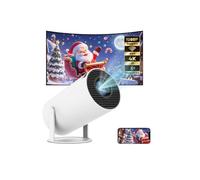 Proyector Portatil, Mini Proyector 2026 Upgraded con WiFi 6 BT 5.4, Auto Keystone + Full HD + 200ANSI 8000L + 180° Rotation, Projector Portable 4k con HDMI/USB/Smartphone/Laptop/PS5, Blanco-Negro
