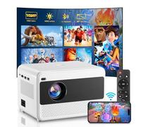 Proyector Portatil, Proyector 1080P Nativo con WiFi y Bluetooth, 16000 Lúmenes Proyectores Cine en Casa Soporte Zoom Eléctrico Enfoque para iOS y Android HDMI/USB/TV Stick/PS5/Laptop