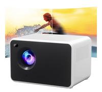 Proyector portátil, proyector de películas con enfoque automático y Keystone, 4K Full HD 1080P WiFi Bluetooth, pantalla de 200 pulgadas, funcionamiento silencioso, altavoz integrado, proyector de haz