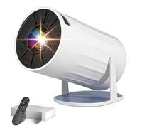 Proyector Portatil Support 1000+ Free Live TV Channels, Mini Proyector 4K con WiFi 6 Bluetooth 5.2 Support Auto Keystone 180° Rotable Projector Portátil con HDMI/USB/Portátiles/Móviles