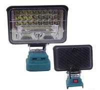Proyector recargable inalámbrico que proporciona una iluminación fiable y funcionalidad de banco de energía utilizando para baterías de 18 V (con prots USB)