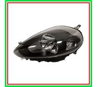 Proyector Siniestro H4 Eléctrico Con Motor-Negro Fiat Punto-(Año 2012-2017)