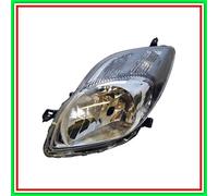 Proyector Siniestro Mod H4 Eléctrico-Con Motor-Negro Toyota Yaris- (Año 2009-201