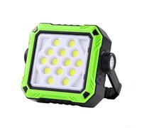 Proyector solar de 10 W, luz de trabajo recargable LED, batería de 2400 mAh, 300 lm, linterna con gancho para acampar al aire libre senderismo (777B)