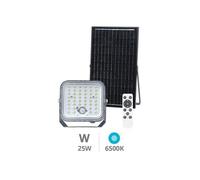 Proyector Solar LED Pamol con Sensor de Movimiento y crepuscular 25W 6500K IP65 Negro