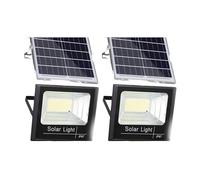 Proyector solar para exteriores con sensor remoto de crepúsculo a amanecer IP67, resistente al agua, carga rápida para seguridad e iluminación brillante