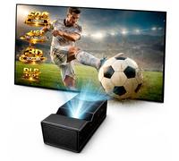 Proyector UST Tiro Ultra Corto, 600 lumens, Resolución nativa 1080p, DMD 0.23", 3D DLP Link soportado, 100" a 50cm, AndroidTV WiFi 2GB RAM y 16GB ROM, Bluetooth