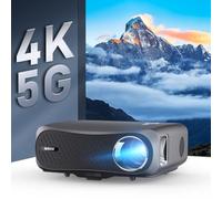 Proyector WiFi 4K LED luz diurna inalámbrico inteligente cine en casa LCD proyector de techo Wi-Fi y Bluetooth 1250ANSI lúmenes con Android TV Netflix HDMI USB 4D corrección trapezoidal función de