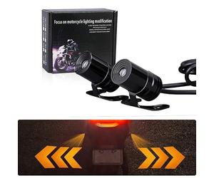 Proyectores LED Alas Ángel para moto IPX6 Resistentes Proyectores | Certificación IPX6 impermeable, para resistencia lluvia para polvo, aluminio , uso clima, fiable(Three Arrows)