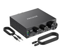 PROZOR Amplificador de Audio Estéreo Digital 100W×2 con Entrada Optica de 3,5 mm DAC 192 KHz TPA3221, Potencia HiFi, Soporte Ajuste de Graves y Agudos para Altavoz Pasivo