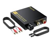 PROZOR Convertidor DAC 192Khz con Control de Volumen Convertidor de Audio Digital a Analógico con Cable RCA Soporte 5.1CH DTS Dolby AC3 Óptico a 3,5 mm Converter para HDTV DVD PS3 Home Cinema