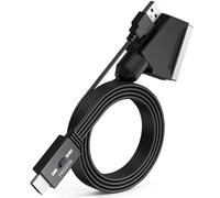 PROZOR Convertidor SCART a HDMI Adaptador Euroconector 1080P 150cm | Cable SCART y HDMI Integrado 150cm Conversor VHS VCR DVD a TV HD Selector 4:3 y 16:9 Compatible PAL NTSC