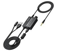 PROZOR Convertidor SPDIF/Toslink a 3.5mm con Amplificador y Control de Volumen - Conversor DAC Digital a Analógico 192KHz Plug & Play para Decodificador de TV Altavoces Auriculares Blu-Ray DVD