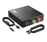 PROZOR DAC Convertidor Digital a Analógico 192kHz Adaptador Audio Óptico Toslink Coaxial a RCA L/R 3.5mm Jack Digital a Analógico Soporte PCM/LPCM para HDTV PS3 PS4 DVD BLU-Ray Amplificador AV