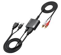 PROZOR Extractor de Audio HDMI ARC a 3,5mm Estéreo Convertidor ARC a Jack para Televisor Adaptador de Sonido a Auriculares Altavoces Activos Amplificador Conversor ARC a RCA con Caja Metálica Compacta