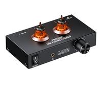 PROZOR Preamplificador Phono con Tubos de Vacío - Preamplificador para Tocadiscos MM, Control de Volumen, Salida RCA Dorada y 3.5mm, Sonido Hi-Fi Cálido, Diseño Compacto Retro, Fuente Certificada 12V
