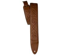 PRS Correa acolchada para guitarra de 2,4 pulgadas con RAS, Custom Leather (Faux) Birds, bronceado, marrón, S