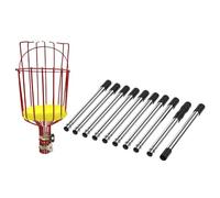 Prterver Cesta de Recolección de Frutas en Forma de Jaula, Cabezal de Recolección de Frutas para Duraznos, Nísperos y Peras, Recolector de Frutas Desmontable, Herramienta para Granjas y Huertos.
