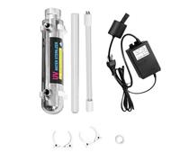 Prterver de Agua UV de Acero Inoxidable de 16 W, Lámpara de Tubo Ultravioleta, Desinfección Directa para Acuarios y Peceras (UE) EU Plug