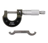 Prterver Micrómetro Métrico de 0 A 25 mm Micrómetros Exteriores de Acero Al Carbono Herramientas Precisas Calibre de Micrómetro Medidor Herramienta de Medición Precisa