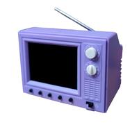 Prterver Mini TV Se Puede Reproducir como Juguete de Televisión, Juguetes de Video Jugables para Escenas de Casas de Muñecas.