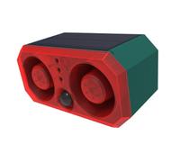 Prterver Nueva Alarma Solar de Volumen SúPer Alto Repelente de Animales 2 Parlantes GrabacióN DeteccióN de Movimiento Sensor de Alarma InduccióN de Flash