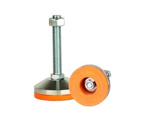 Prterver Paquete de 2 Niveladores de Patas Resistentes, Nivelador de Patas con Base de 3,14 Pulgadas de Diámetro, Pies Niveladores Ajustables con Rosca M16