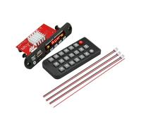 Prterver Placa Decodificadora de MP3 con Amplificador de 2 X 60 W, CC 8 V-24 V, Reproductor de MP3, Bluetooth V5.0, Módulo USB, Radio FM, AUX, Grabación para Altavoz.