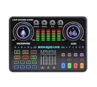 Prterver Tarjeta de Sonido para DJ20 Live, Micrófono de Condensador de 48 V con Reducción de Ruido de Reverberación para Micrófono de Diseño Cardioide A