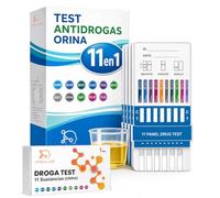 Prueba de Drogas 11 en 1 (Orina) AREA LAB | Test de Drogas Detecta 11 Sustancias THC, Cocaína, Anfetaminas, Metanfetaminas, MDMA, Opiáceos, Metadona, Benzodiacepinas, Barbitúricos, PCP, Antidepresivos