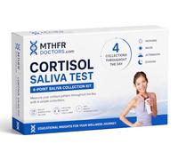 Prueba de estrés de cortisol 4 x días: viene con interpretación de resultados y soporte en vivo por teléfono 7 días a la semana - resultados rápidos - kit de recolección de saliva en casa. Resultados