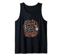 Prueba de Que Dios responde a Las oraciones, fe Cristiana, Floral Camiseta sin Mangas