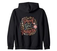 Prueba de Que Dios responde a Las oraciones, fe Cristiana, Floral Sudadera con Capucha