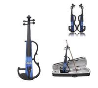Prueba De Rendimiento De Instrumentos De Violín De Violín Electroacústico Violín principiantes(Blue)