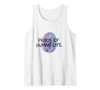 Prueba de Vida Humana Identidad de Huellas Dactilares Glitch Graphic Camiseta sin Mangas