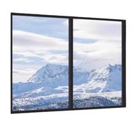 Prueba de Viento y Polvo para Ventanas Radiadores Cajón Persianas Puertas Camper Buhardilla Uso Industrial Viviendas Doble Cara para Frío y Calor Fácil Instalación(W59.0"xH59.0")