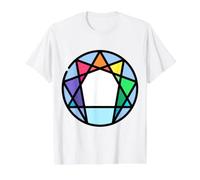 Prueba del Eneagrama del símbolo de la Personalidad Nueve Tipos de Personalidad Camiseta gráfica económica, Hombre, Blanco, XL