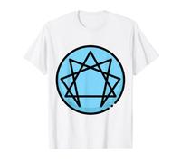 Prueba del Eneagrama del símbolo de la Personalidad Nueve Tipos de Personalidad Camiseta gráfica económica, Hombre, Blanco, XL