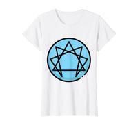 Prueba del Eneagrama del símbolo de la Personalidad Nueve Tipos de Personalidad Camiseta gráfica económica, Mujer, Blanco, XL