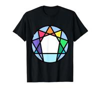 Prueba del Eneagrama del símbolo de la Personalidad Nueve Tipos de Personalidad Camiseta gráfica económica, Hombre, Negro, XL