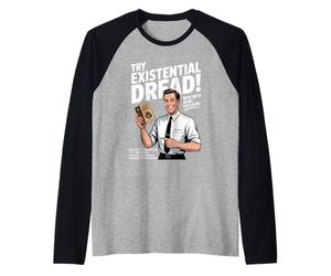 Prueba el temor existencial Ahora con más Libertad Kierkegaard Camiseta Manga Raglan