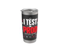 Prueba en Prod Programador Broma Ingeniero de Software Tecnología de TI Vaso térmico de acero inoxidable de doble pared